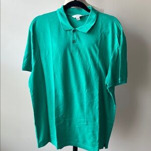 Calvin Klein Polo Shirt Mens Size XL Pima Cotton Short Sleeve Pique Kelly Green